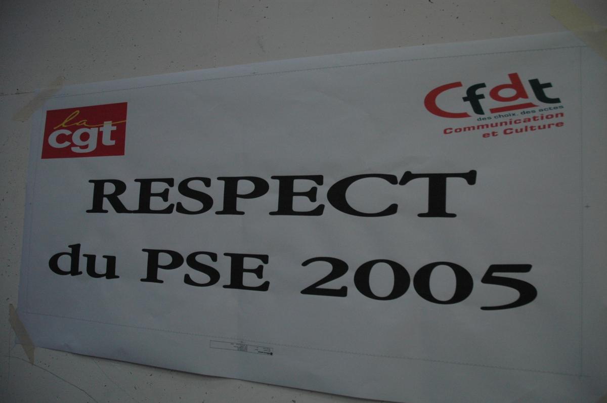 respect du PSE 2005 Cgt Cfdt.