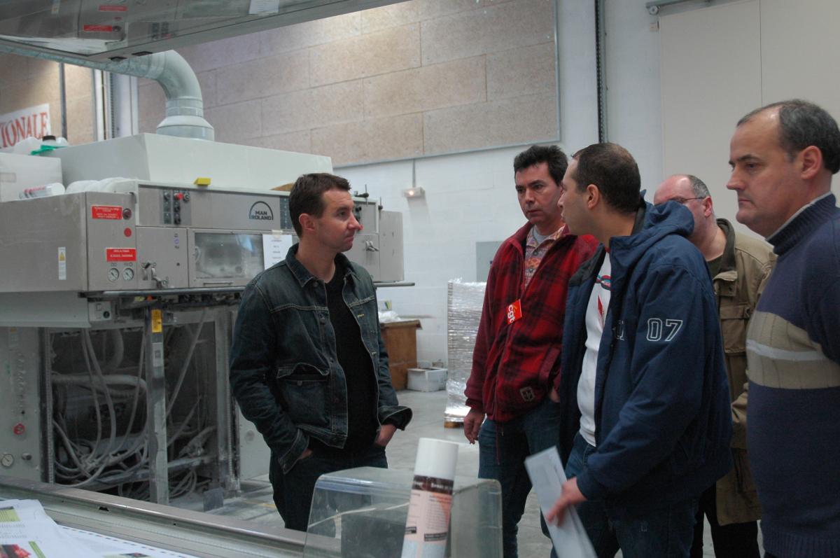 Olivier Besancenot soutien les salariés de l'Imprimerie Nationale.