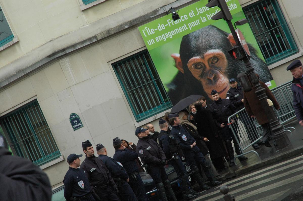 Manif retraités 06 03 08 Police blocage de rue