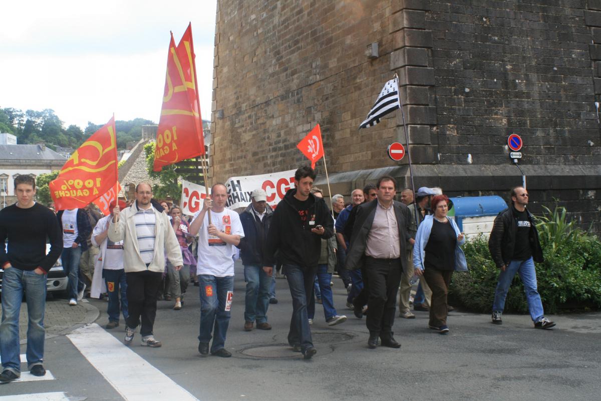 Manifestation dans Morlaix