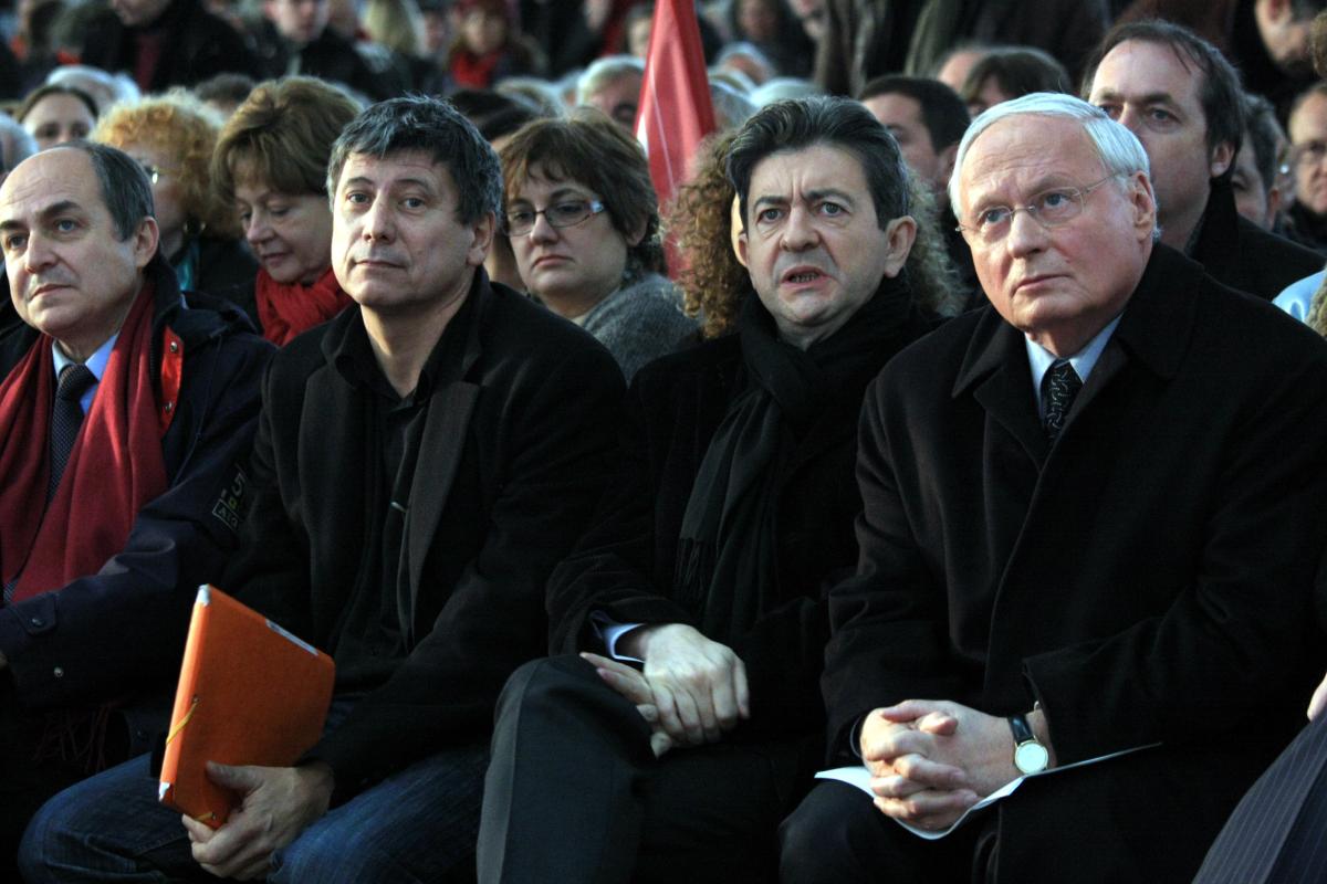 Jacques Généreux, Eric Coquerel, Jean Luc Mélenchon, Oskar Lafontaine