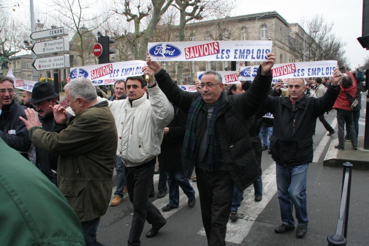 Manifestation emploi Ford 20-12-08