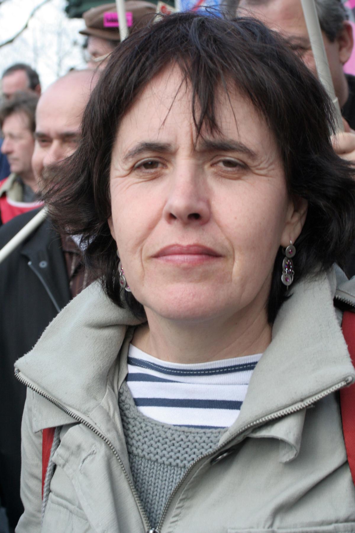 Annick COUPE manif anti CPE du 4 avril 2006