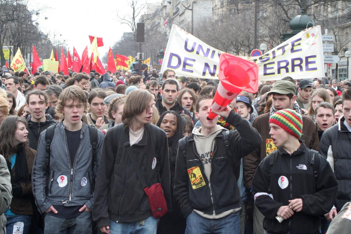 jeunes manif anti CPE 28 mars 2006
