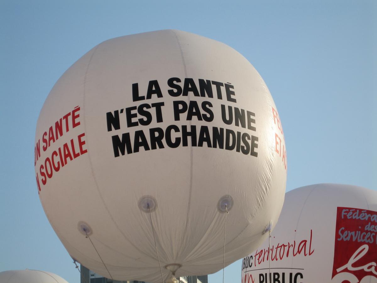 Manifestation en faveur des services publics