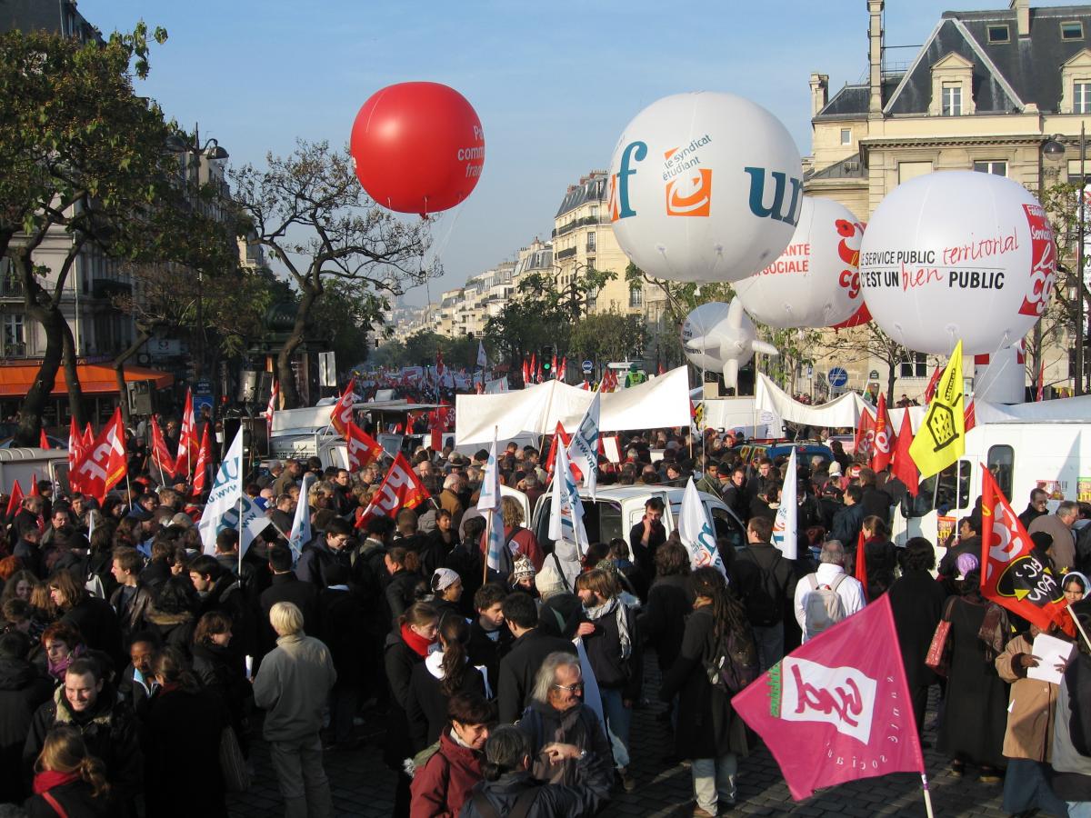 Manifestation en faveur des services publics