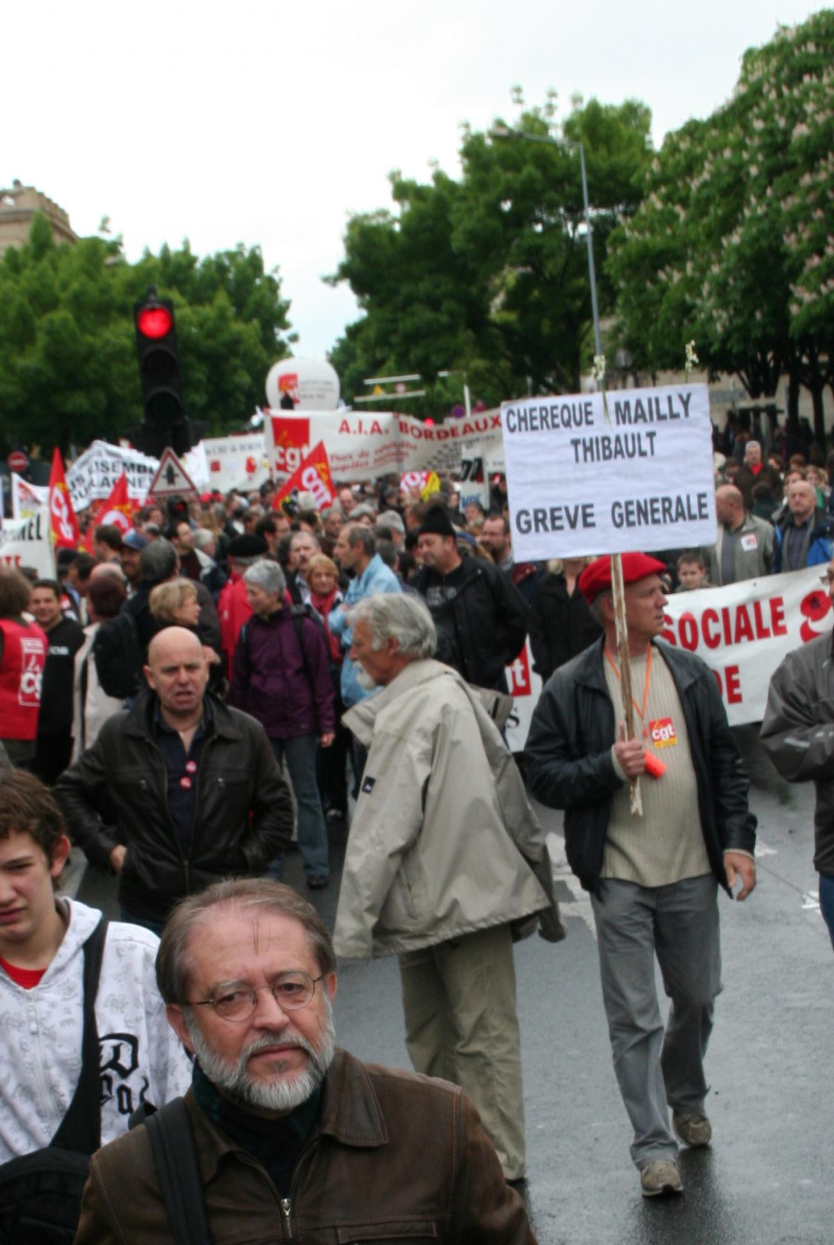 Manifestation du premier mai à Bordeaux