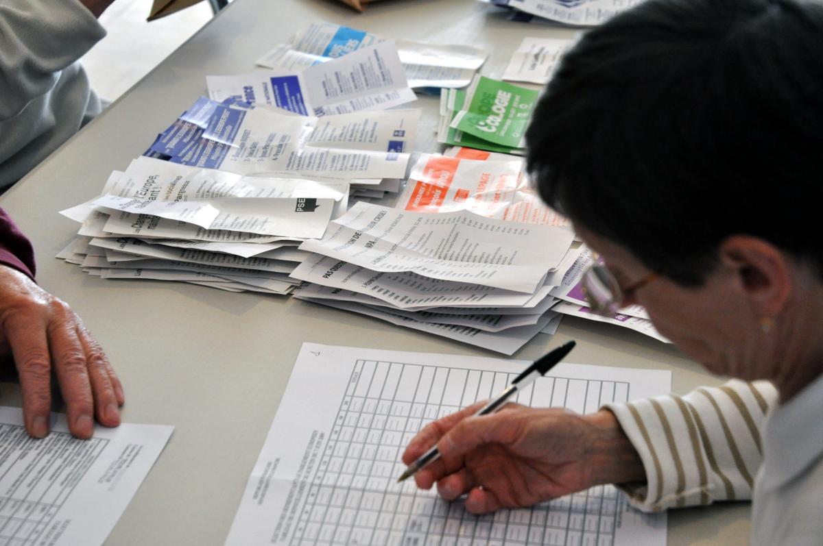 Dépouillement des bulletins de vote.