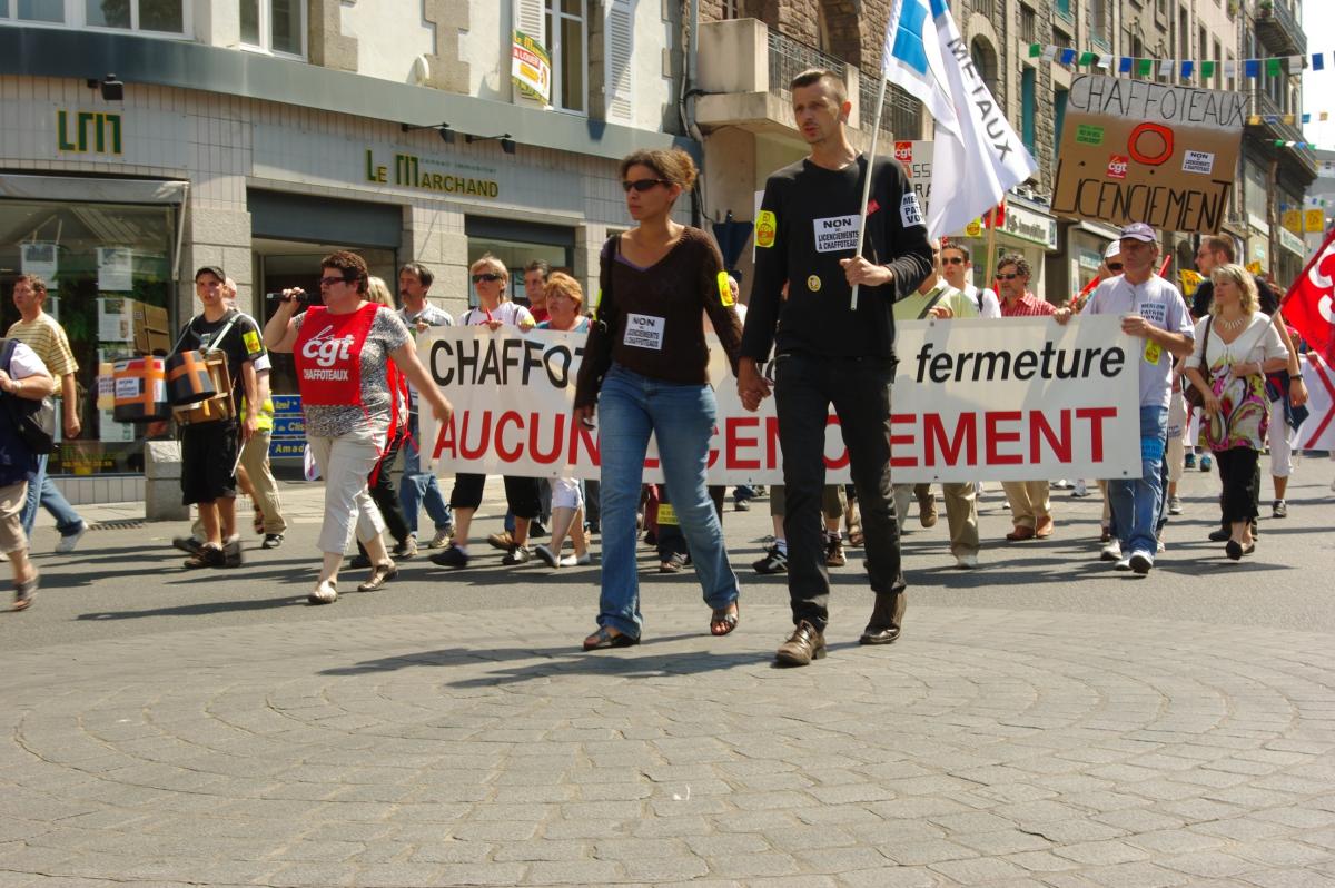 couple de salariés dans la manifestation