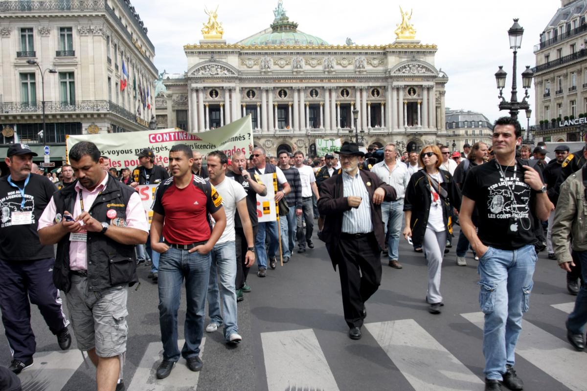 la manif place de l'Opéra