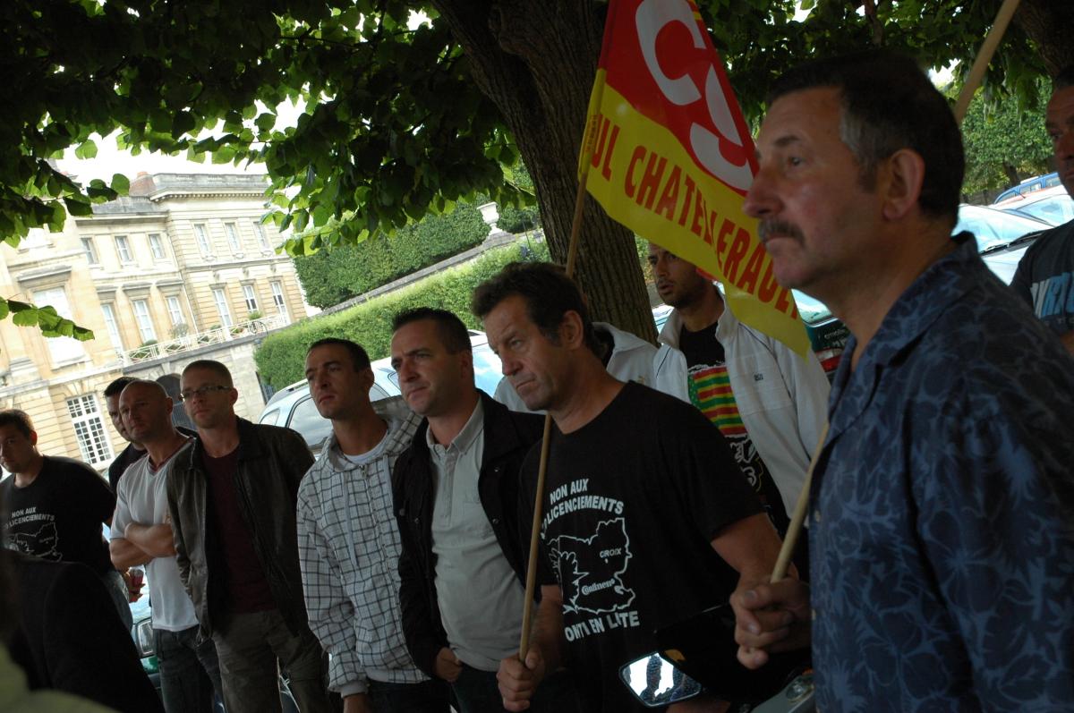 Soutien des salariés de Châtellerault aux Continental