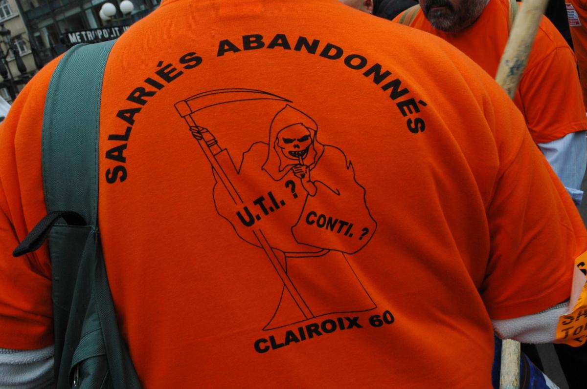 METALLURGIE inscription salariés abandonnés de Clairoix.