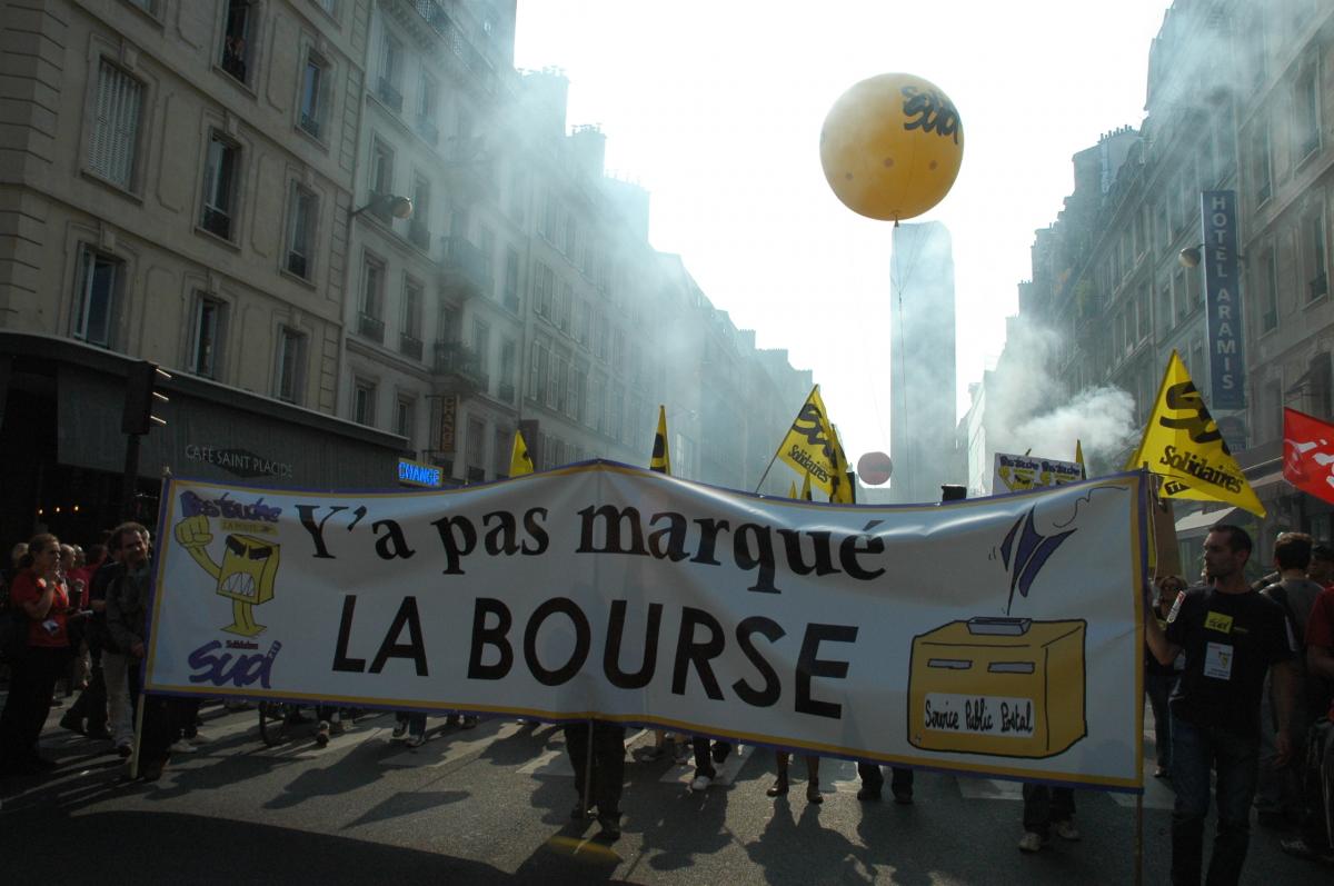 Banderole Ya pas marqué La Bourse