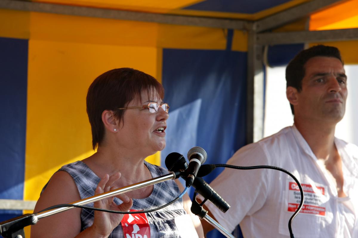 Pascale Montel, pour le NPA, et Xavier Mathieu