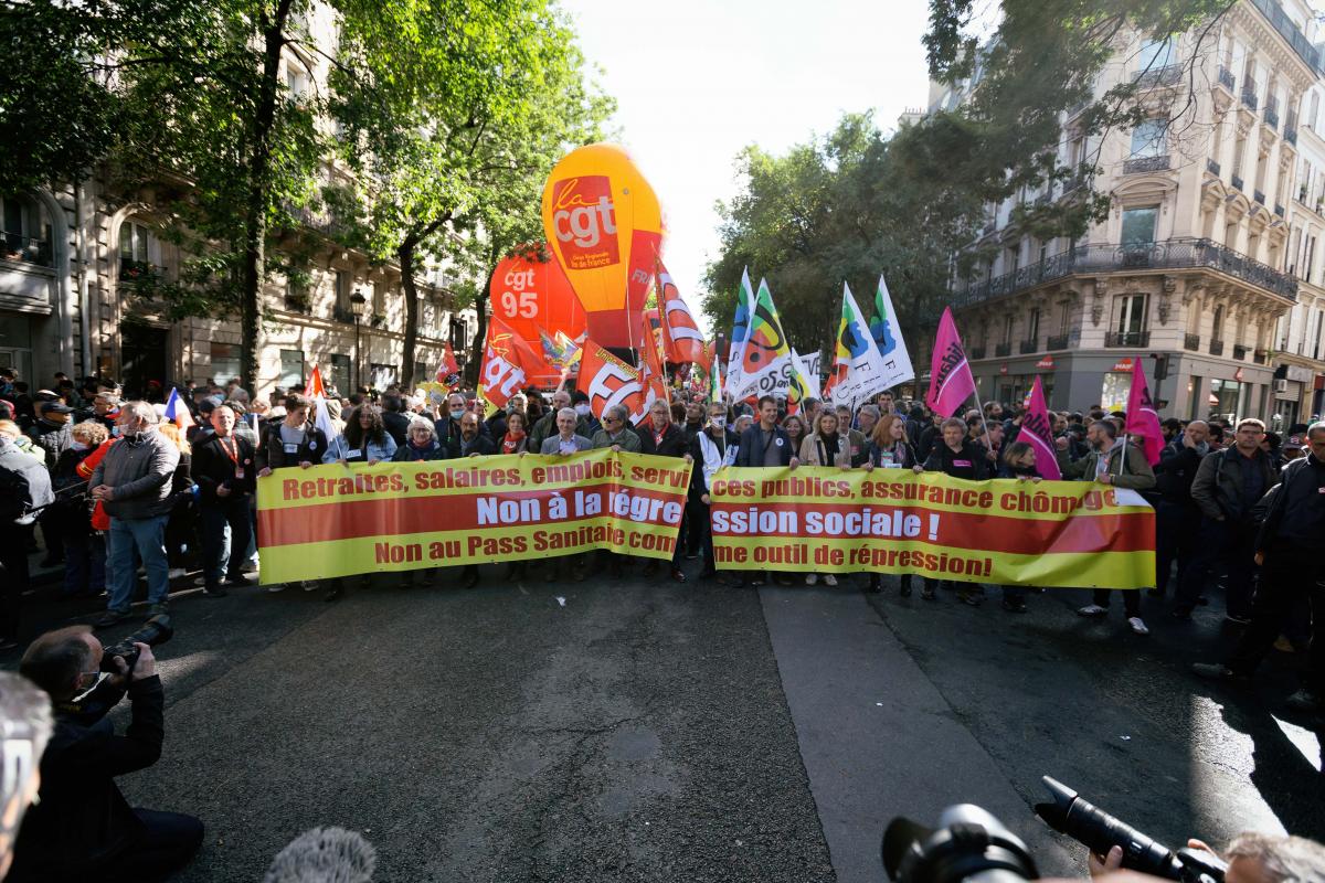 FRANCE - SOCIAL - LABOUR - INTER-UNION DEMONSTRATION AGAINST SOCIAL REGRESSION