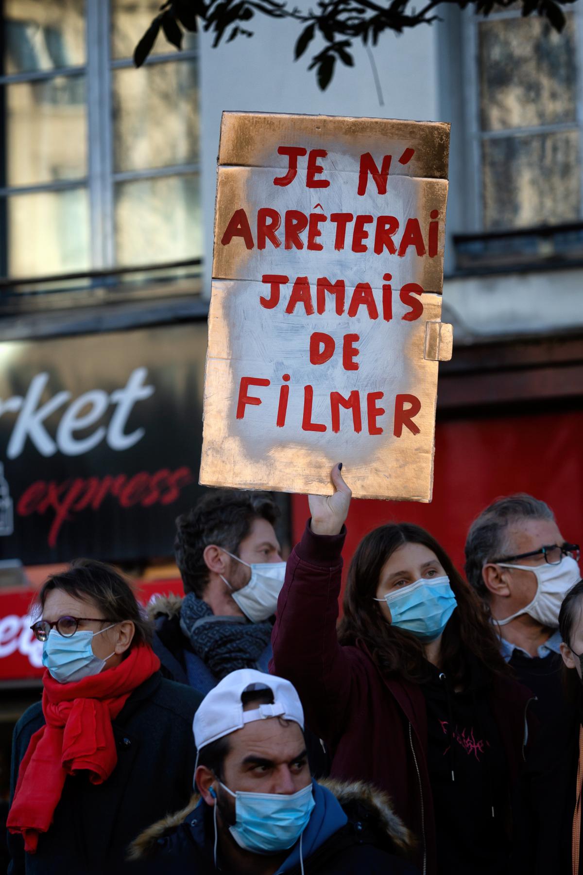 FRANCE - SOCIAL - DEMONSTRATION - DEMONSTRATION AGAINST GLOBAL SECURITY LAW