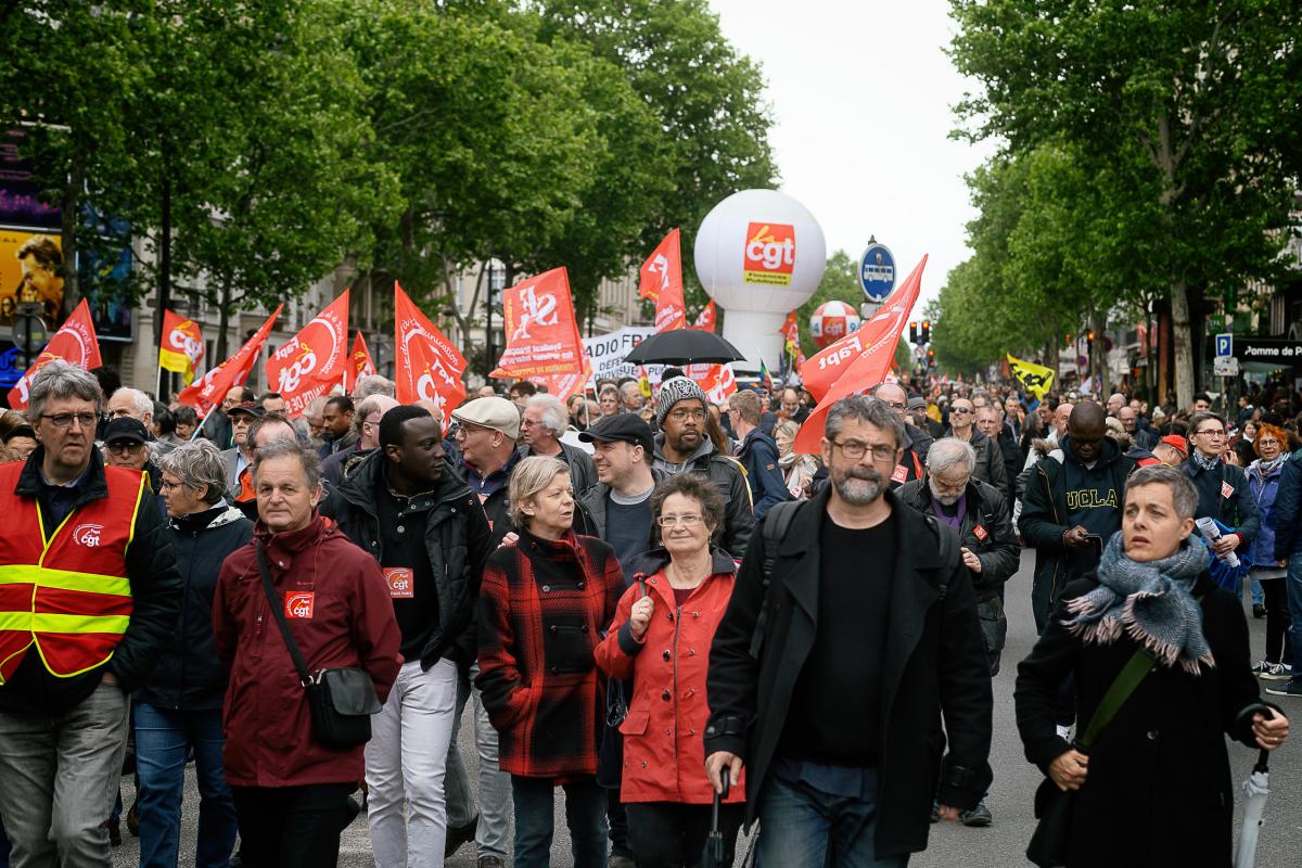 Le cortège de la CGT