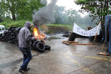 Grève occupation Dépôt de bus PHEBUS