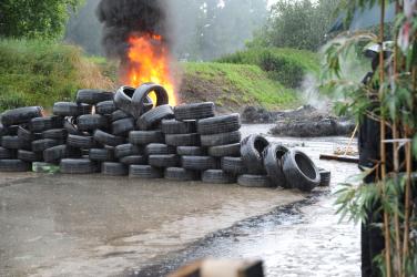 Grève occupation Dépôt de bus PHEBUS Versailles le Chesnay