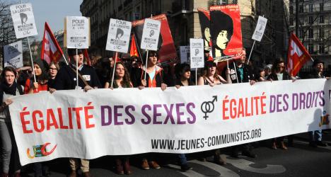 Banderole égalité des sexes égalité des droits