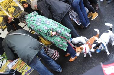 Signataires au Stand de Sud manifestation du 1er Mai Pas de prison pour Gaëtan et les autres condamnés pour avoir manifesté