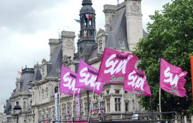 Sud Solidaires Santé devant Hôtel de ville