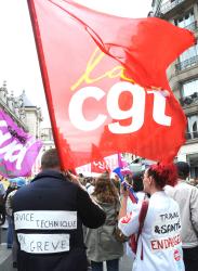 Salariés de l'AP-HP en grêve contre le projet de Martin Hirsch de remise en cause des RTT devant le Panthéon