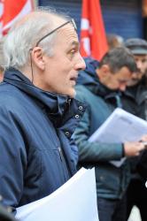 Philippe Poutou Manifestation contre la politique libérale de Macron Paris