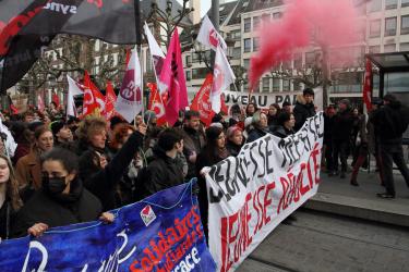 Manifestation contre la réforme des retraites à Strasbourg du 7 mars