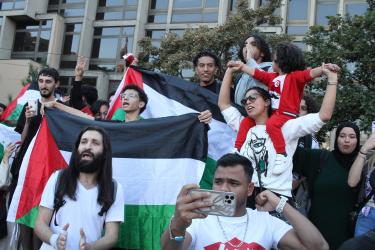 Rassemblement pour la Palestine malgré l'interdiction préfectorale et répression 
