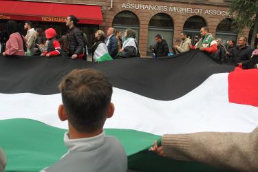 Manifestation pour un cessez-le-feu immédiat à Gaza et une halte au massacre