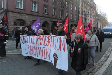Manifestation conjointe contre la loi Darmanin et de soutien à la Palestine