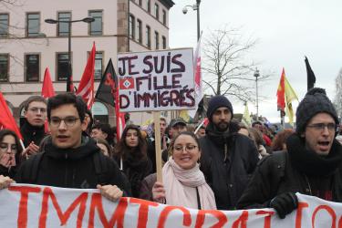 Manifestation contre la loi Darmanin et prise de parole de soutien pour dénoncer la répression en Iran