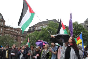 Rassemblement pour dénoncer le crime de l'armée israélienne perpétré à Rafah