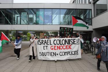 Manifestation pour dénoncer les massacres à Rafah