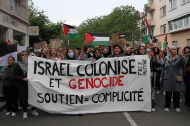 Manifestation pour dénoncer les massacres à Rafah
