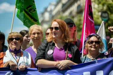 FRANCE - SOCIAL - FEMINIST DEMONSTRATION AGAINST FAR RIGHT