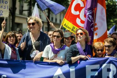 FRANCE - SOCIAL - FEMINIST DEMONSTRATION AGAINST FAR RIGHT