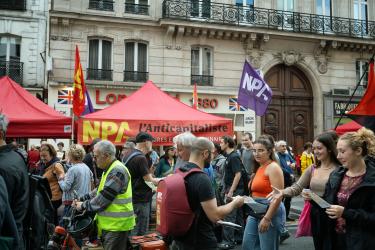 FRANCE - SOCIAL - POLITICS - DEMONSTRATION AGAINST MACRON S COUP DE FORCE