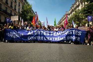 FRANCE - SOCIAL - FEMINIST DEMONSTRATION AGAINST FAR RIGHT