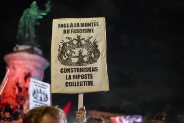 FRANCE - SOCIAL - RALLY AND SPONTANEOUS DEMONSTRATION AFTER FIRST ROUND OF PARLAMENTARY ELECTION