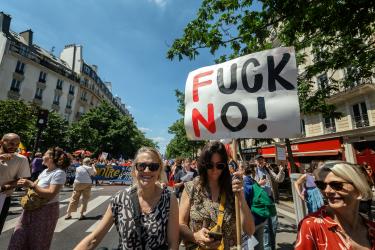 FRANCE - SOCIAL - FEMINIST DEMONSTRATION AGAINST FAR RIGHT