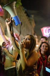 FRANCE - SOCIAL - RALLY AND SPONTANEOUS DEMONSTRATION AFTER FIRST ROUND OF PARLAMENTARY ELECTION