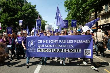FRANCE - SOCIAL - FEMINIST DEMONSTRATION AGAINST FAR RIGHT