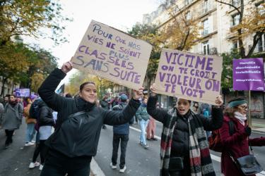 FRANCE - SOCIAL - DEMONSTRATION AGAINST VIOLENCE TOWARDS WOMEN