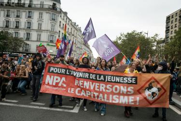 FRANCE - SOCIAL - POLITICS - DEMONSTRATION AGAINST MACRON S COUP DE FORCE