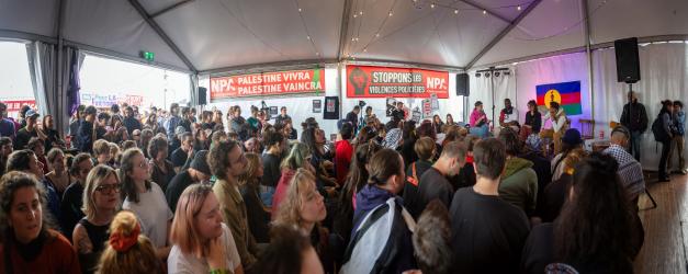 FRANCE - POLITICS - NPA STAND AT THE FETE DE L HUMANITE