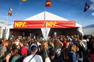 FRANCE - POLITICS - NPA STAND AT THE FETE DE L HUMANITE