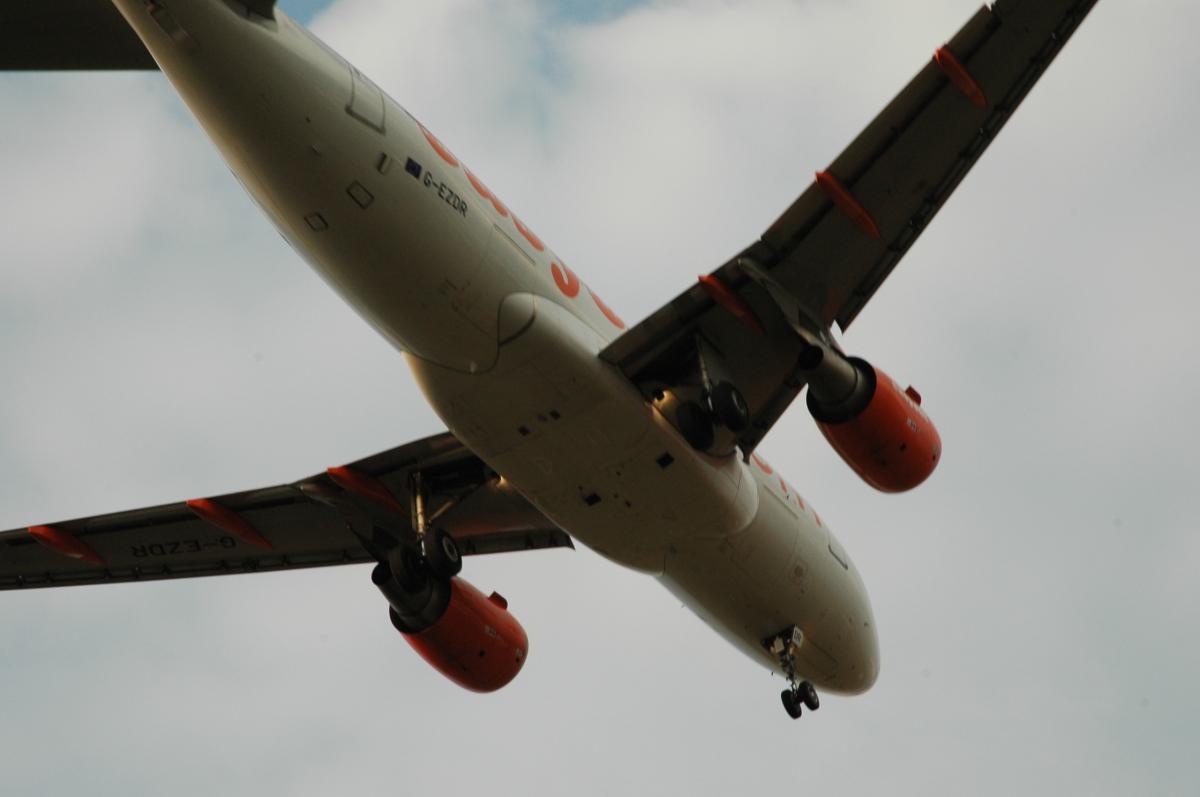 Avion en vol Easyjet.