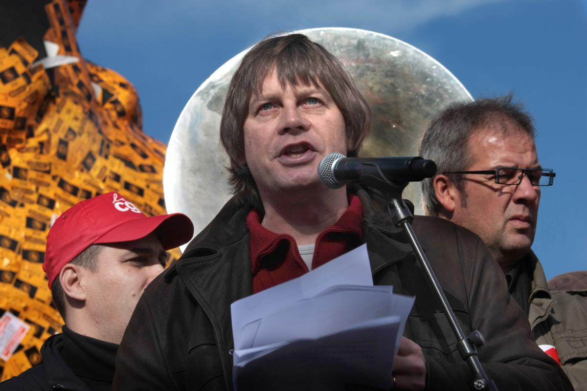 Bernard Thibault pendant son intervention